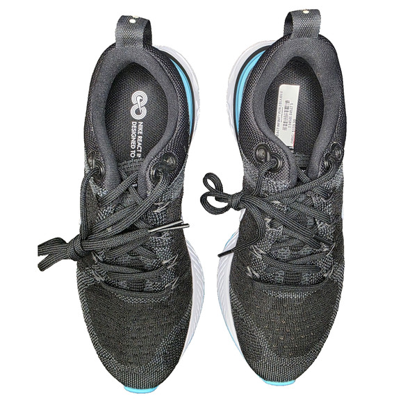 Nike React Infinity Run Flyknit 2 Women Shoes Anthracite Ghost Black Size 6.5 B - Picture 4 of 12